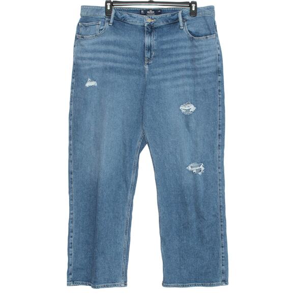 Hollister Denim - Hollister Jeans High Rise Vintage Baggy Distressed 90s Grunge Boho Blue 19 Short